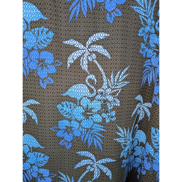 Quacker Factory Poncho Blouse Women’s 1X Palm Trees & Flamingo Print Breezy - Picture 4 of 8